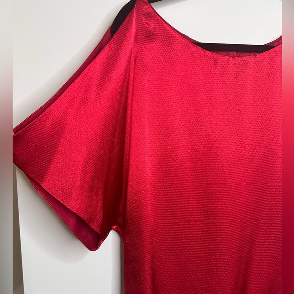 Aiden Mattox Elegant Red Open Sleeves Dress - Picture 4 of 8